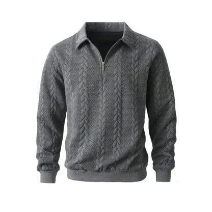 🔥 BESTSELLER | 8PCS $24.99 |Men's Fall Winter Outfits Knitted Polo Neck Long Sleeve Sweatshirt for Daliy Wear