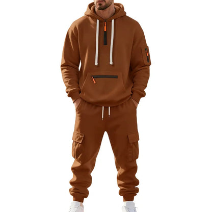 🔥 BESTSELLER | 8PCS $24.95 |Men's  Hoodie & Cargo Pants Tracksuit Set