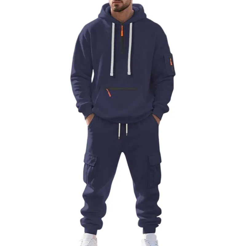 🔥 BESTSELLER | 8PCS $24.95 |Men's  Hoodie & Cargo Pants Tracksuit Set