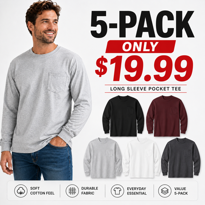 🔥Men's Heavyweight Cotton Pocket T-Shirt