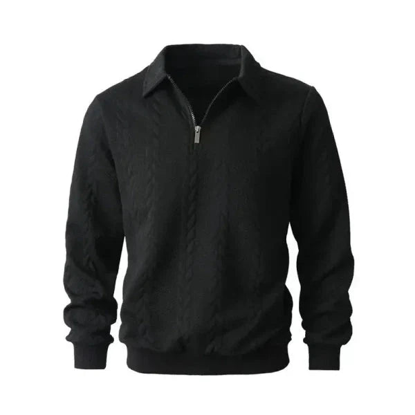 🔥 BESTSELLER | 8PCS $24.99 |Men's Fall Winter Outfits Knitted Polo Neck Long Sleeve Sweatshirt for Daliy Wear