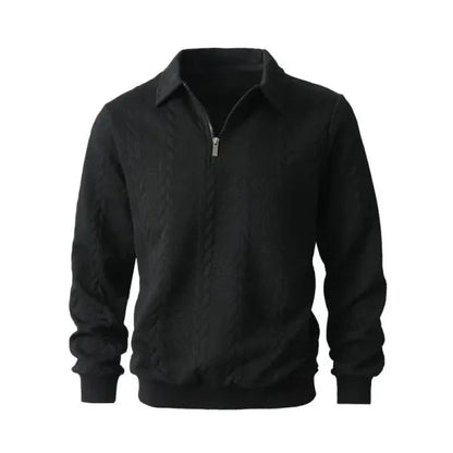 🔥 BESTSELLER | 8PCS $24.99 |Men's Fall Winter Outfits Knitted Polo Neck Long Sleeve Sweatshirt for Daliy Wear
