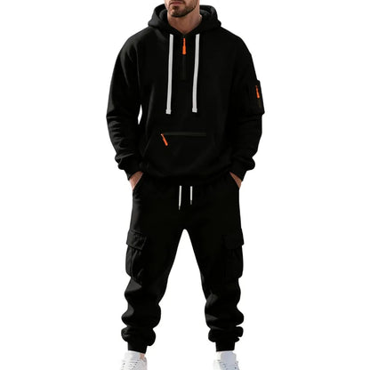 🔥 BESTSELLER | 8PCS $24.95 |Men's  Hoodie & Cargo Pants Tracksuit Set