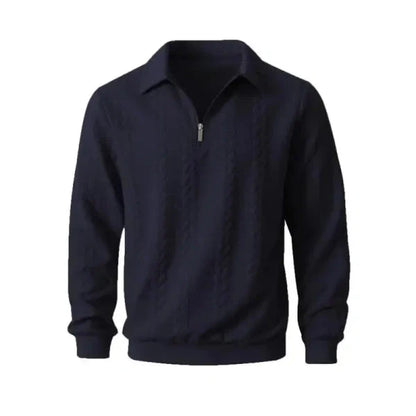 🔥 BESTSELLER | 8PCS $24.99 |Men's Fall Winter Outfits Knitted Polo Neck Long Sleeve Sweatshirt for Daliy Wear