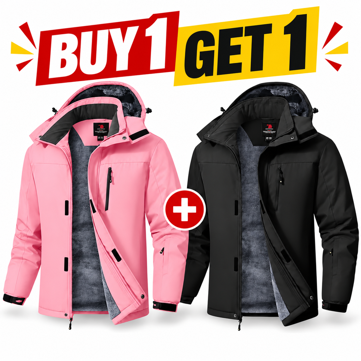 Men's Winter Ski Snow Jacket Waterproof Windproof Fleece Lined