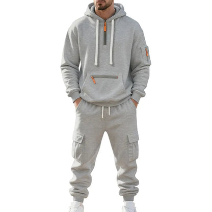 🔥 BESTSELLER | 8PCS $24.95 |Men's  Hoodie & Cargo Pants Tracksuit Set