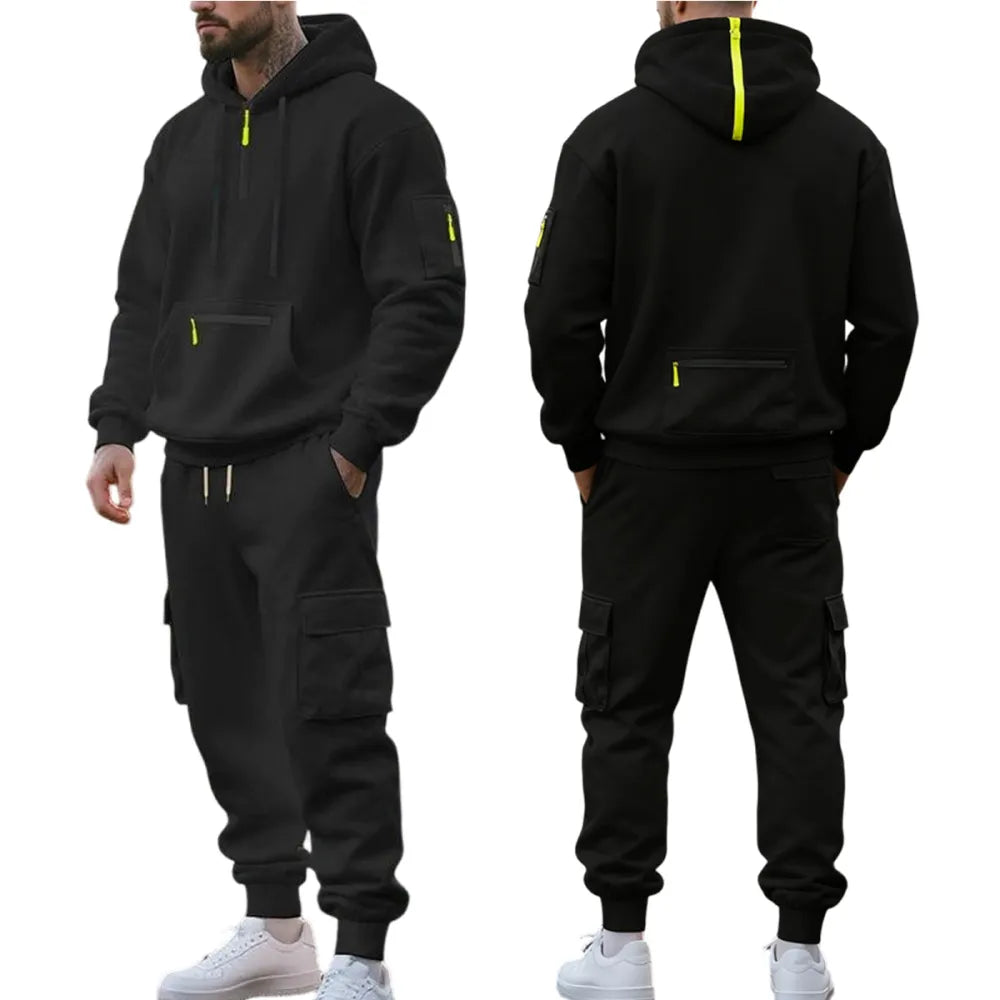 🔥 BESTSELLER | 8PCS $24.95 |Men's  Hoodie & Cargo Pants Tracksuit Set